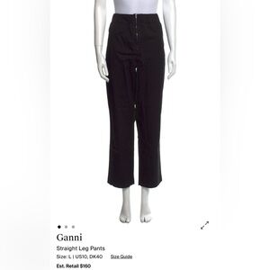 Ganni Black Boot Cut Pants